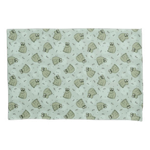 Sage Bubble Frogs - laurel Green Children pattern. Kissenbezug
