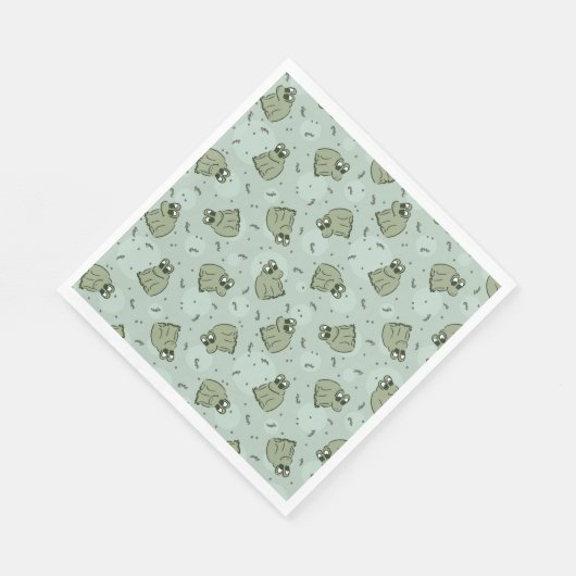 Sage Bubble Frogs - laurel Green Children pattern. Serviette (Ecke)