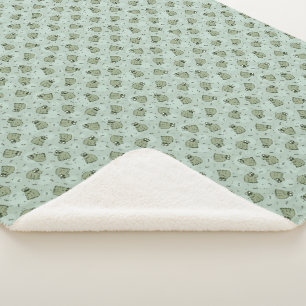 Sage Bubble Frogs - laurel Green Children pattern. Sherpadecke