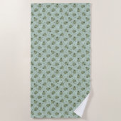 Sage Bubble Frogs - laurel Green Children pattern. Strandtuch (Vorderseite)