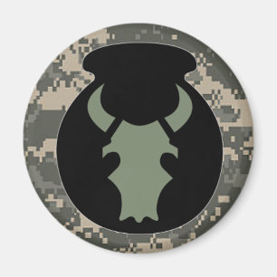 Sage Bull ACU-Look gemittelt mit Camouflage/Kreis- Magnet