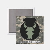 Sage Bull ACU-look subdududued mit Camouflage 2x2  Magnet (Vorderseite/Rückseite)