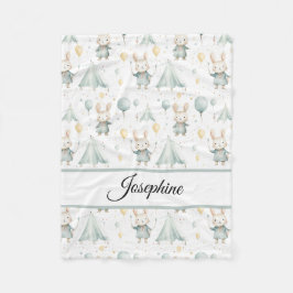 Sage Bunny Dreams Personalisiert Baby Fleecedecke