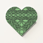 SAGE CABLE STRICK Heart Spiral Notebook Notizblock (Rückseite)