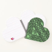 SAGE CABLE STRICK Heart Spiral Notebook Notizblock (Innenseite)