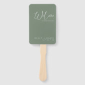 Sage Calligraphy Pktogrammen Hochzeitsprogramm Fächer (Vorderseite)