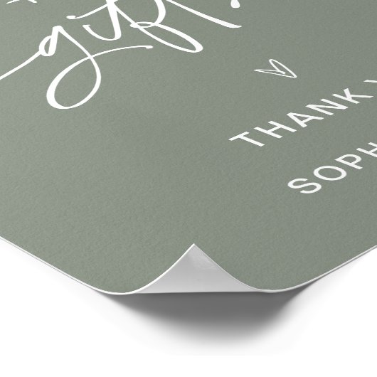 SAGE Cards und Geschenke Wedding Sign Poster (Ecke)