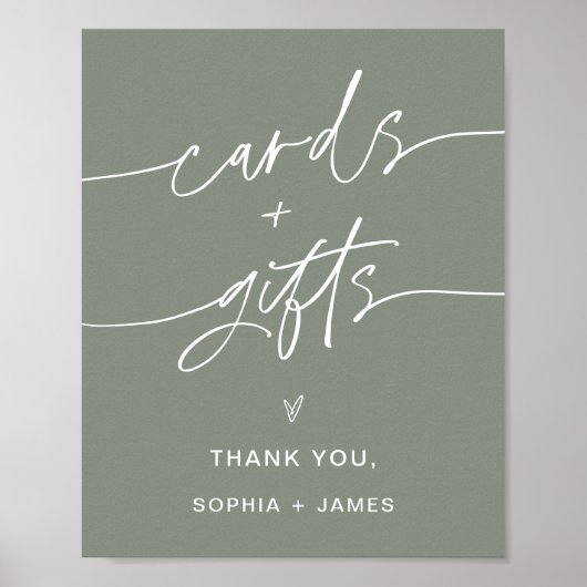 SAGE Cards und Geschenke Wedding Sign Poster (Vorne)