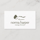 SAGE Chic Stone Massage Therapie Wellness Day Well Visitenkarte (Vorderseite)