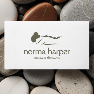 SAGE Chic Stone Massage Therapie Wellness Day Well Visitenkarte