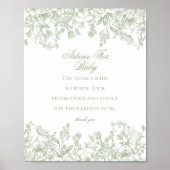 Sage Chinoiserie Advice for Baby Showgame Poster (Vorne)