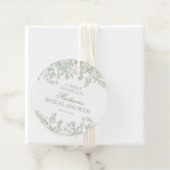 Sage Chinoiserie Blumenkreislauf Brautparty Geschenkanhänger (Beispiel)