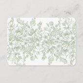 Sage Chinoiserie Floral UAWG Resort Card Begleitkarte (Rückseite)