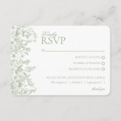 Sage Chinoiserie Floral UAWG Resort Card Begleitkarte (Vorderseite)
