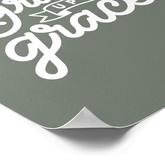 Sage Christliches Zitat Grace auf Gnade Poster (Ecke)