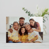 Sage Christmas Pattern Einfaches Skript Folien Feiertagskarte (Stehend vorne)