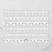 Sage Christmas Pattern Einfaches Skript Folien Feiertagskarte (Rückseite)