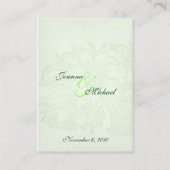 Sage Classic Blume Basket Platzkarte (Rückseite)