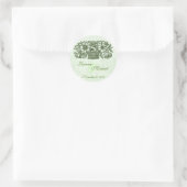 Sage Classic Blume Basket Wedding Sticker (Tasche)