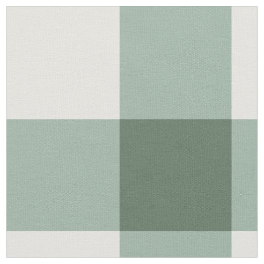 Sage Classic Gingham gekämmter Baumwollstoff Stoff (Nahaufnahme)