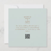 Sage Collage Foto Wedding QR Code Save the Date Einladung (Rückseite)