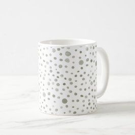 Sage Confetti Wasserfarbe Dots Klassische Tasse