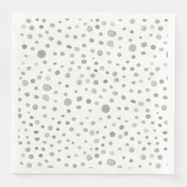 Sage Confetti Wasserfarbe Dots Papier Napkin Serviette