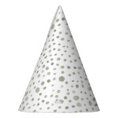 Sage Confetti Wasserfarbe Dots Party Hat Partyhütchen (Links)