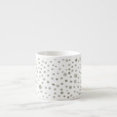 Sage Confetti Wasserfarbe Punkte Espresso Tasse (Vorderseite)