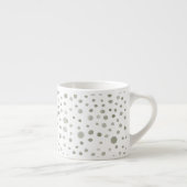 Sage Confetti Wasserfarbe Punkte Espresso Tasse (Rechts)