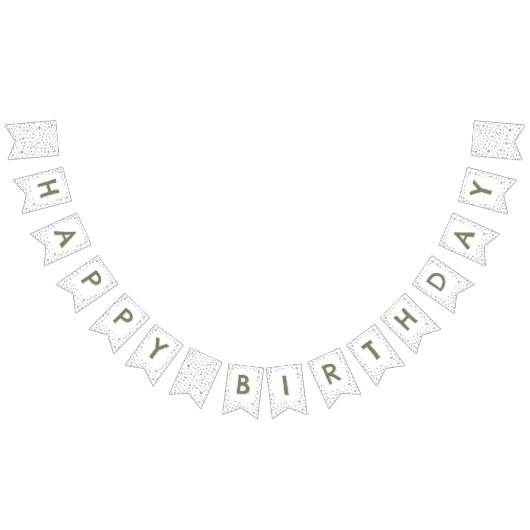 Sage Confetti Wasserfarben Punkte Jagdflagge Wimpelkette (Alle)