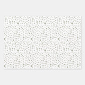 Sage Confetti Watercolor Dots Wrapping Paper Geschenkpapier Set (Vorderseite)