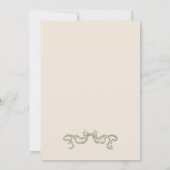 Sage & Cream Boho Doodle handgeschriebene Retro-Ho Einladung (Rückseite)