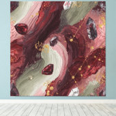 Sage Crystal Grid — Garnet Edition Leinwanddruck (Insitu (Holzboden))