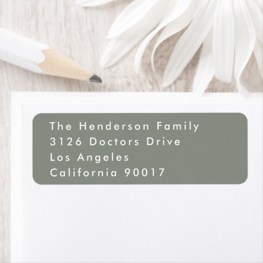 Sage Custom Names Modern Wedding Return Address (Insitu)