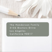 Sage Custom Names Moderne Hochzeitsrücksendeadress (Insitu)