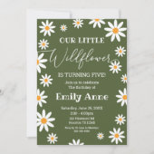 Sage Daisies Wild flower Birthday invitation Einladung (Vorderseite)