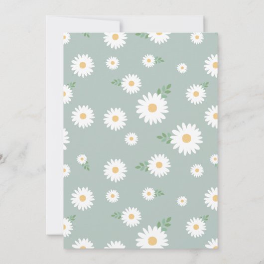 Sage Daisy 70. Geburtstag Einladung (Rückseite)