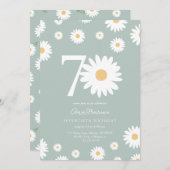 Sage Daisy 70. Geburtstag Einladung (Vorne/Hinten)