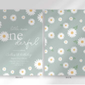 Sage Daisy Little Miss Onederful Einladung