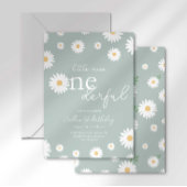 Sage Daisy Little Miss Onederful Einladung