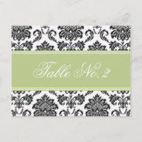 Sage Damask Hochzeit Tischnummer