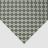 Sage Dark Green Checker Checkerboard Checkered Seidenpapier (Ausschnitt)