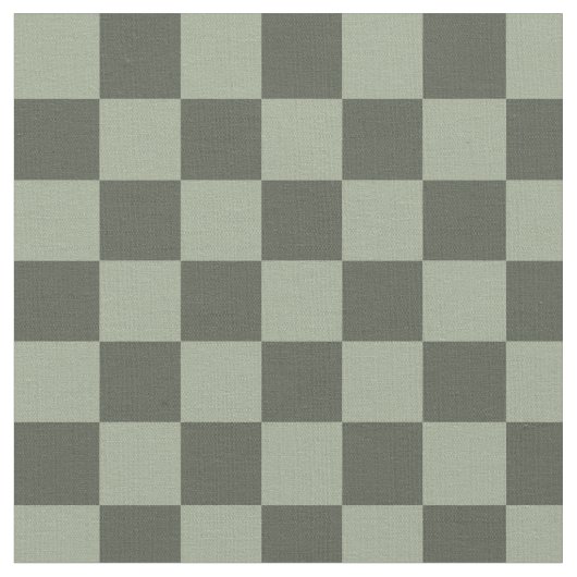 Sage Dark Green Checker Checkerboard Checkered Stoff (Nahaufnahme)