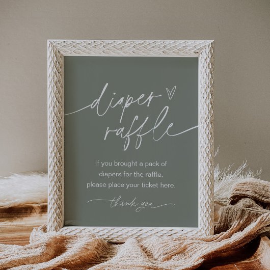 SAGE Diaper Raffle Baby Duschvorrichtung Spiel-Zei Poster