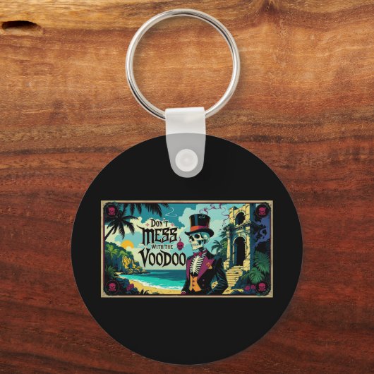 Sage dich nicht mit dem Voodoo an Schlüsselanhänger (Rückseite)