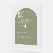 Sage die Hochzeit von handgeschriebenem Skript Wil Acrylschild (Winkel)