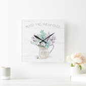Sage diesem Bauernhof Quadratische Wanduhr (Zuhause)