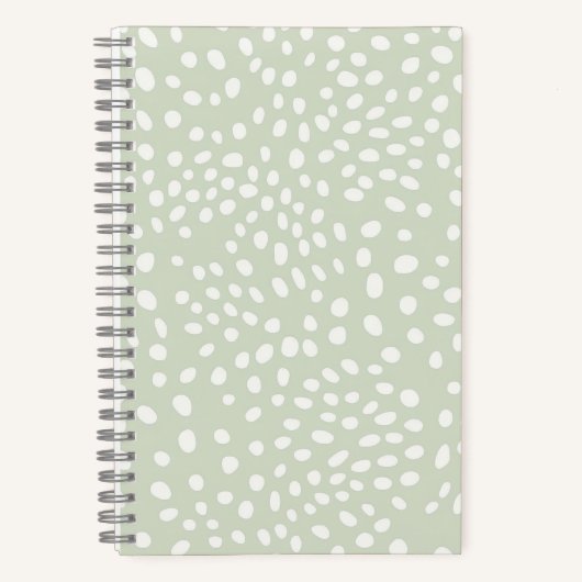 Sage Dotted Delight Notebook Notizblock (Vorderseite)