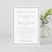 Sage Double Frame Hochzeitseinladung Einladung (Stehend Vorderseite)